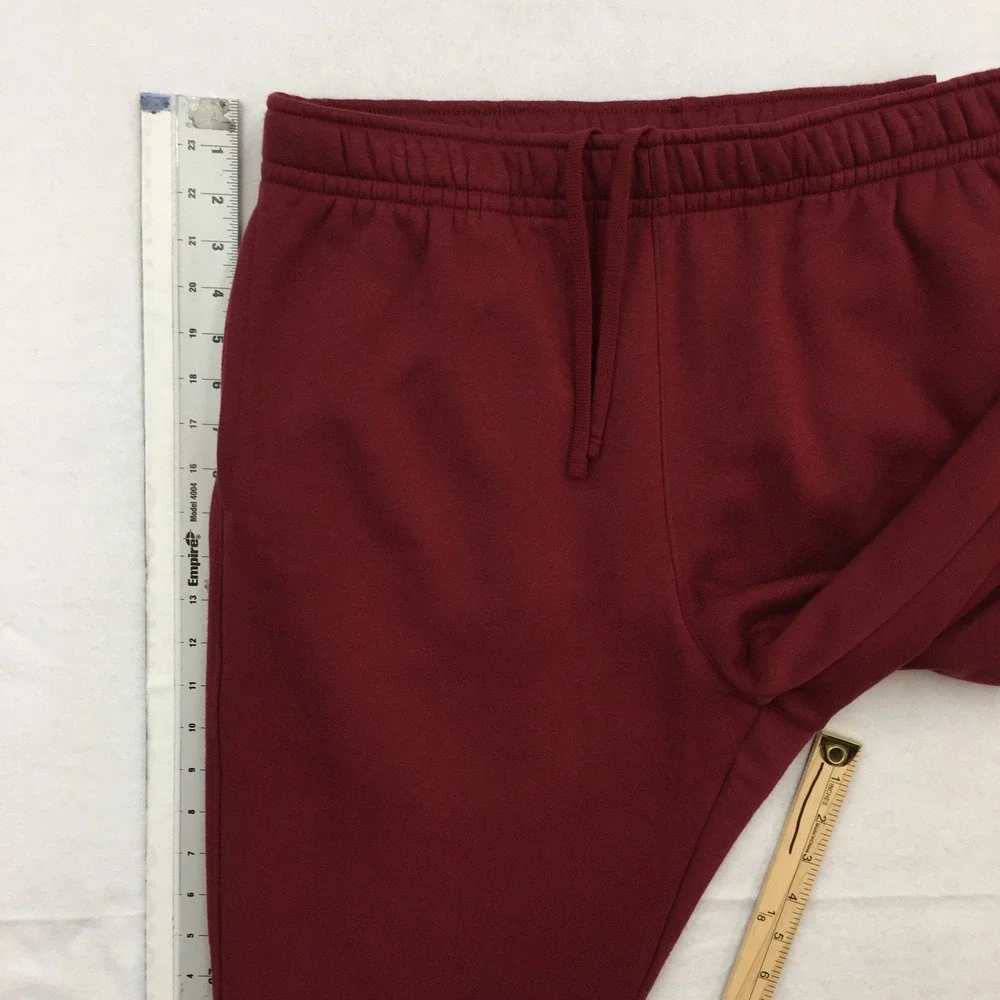 NEW! Nike Mens Club Fleece Tapered Joggers Dark Beetroot Red Sweatpants XL NEW